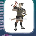 Mulan and Mushu warrior embroidery designs from the Disney movie - Instant Download