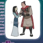 Disney Mulan and Li Shang Warrior Couple embroidery designs - Instant Download