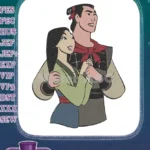 Mulan and Li Shang Disney Couple Love Embroidery Designs - Instant Download