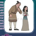 Stern General Li Shang and Mulan Character Embroidery Designs - Instant Download