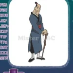 Mulan's Father Fa Zhou Wise Elder Embroidery Designs - Instant Download