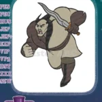 Fierce Shan Yu Warrior with Sword Disney Embroidery Designs - Instant Download