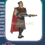 Disney Mulan Captain Li Shang Warrior with Sword Embroidery Designs - Instant Download