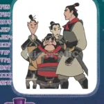 Disney Mulan Yao Ling Chien Po Warrior Friends Embroidery Designs - Instant Download