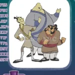 Disney Mulan Ling Yao Chien Po cartoon embroidery designs - Instant Download