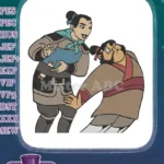 Mulan Rescues Shang Disney Movie Scene Embroidery Designs - Instant Download