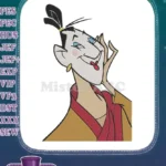 Mulan Matchmaker Character Smiling Hand Pose Embroidery Designs - Instant Download