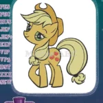 Applejack My Little Pony character with cowboy hat embroidery designs - Instant Download