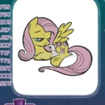 Fluttershy My Little Pony with Angel Bunny embroidery designs - Instant Download