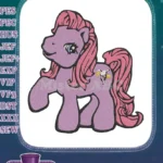 Purple Pony Rocker Skull Lightning Bolt Embroidery Designs - Instant Download