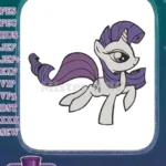 Rarity My Little Pony Unicorn Character Embroidery Designs - Instant Download