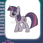 Twilight Sparkle Purple Unicorn My Little Pony Embroidery Designs - Instant Download