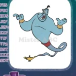 Aladdin's Magical Blue Genie Lamp Embroidery Designs - Instant Download