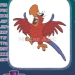 Disney Aladdin Iago Red Parrot Flying Happy Embroidery Designs - Instant Download