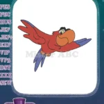 Disney Aladdin Iago Red Parrot Flying Embroidery Designs - Instant Download