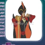 Jafar Disney Villain with Cobra Staff Embroidery Designs - Instant Download
