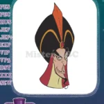 Iconic Jafar Evil Sorcerer Disney Villain Embroidery Designs - Instant Download