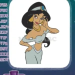 Aladdin's Princess Jasmine enchanting cartoon character embroidery designs - Instant Download