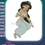 Smiling Princess Jasmine from Disney's Aladdin embroidery designs - Instant Download