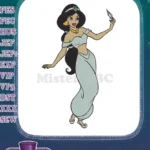 Princess Jasmine Holding Feather Disney Character Embroidery Designs - Instant Download