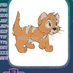 Cute Orange Tabby Kitten Cartoon Embroidery Designs - Instant Download