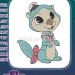 Cute Sailor Squirrel Nautical Animal Embroidery Designs - Instant Download