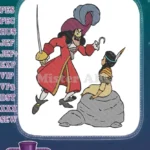 Captain Hook and Tiger Lily Peter Pan Embroidery Designs - Instant Download