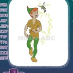 Peter Pan and Tinkerbell magical pixie dust embroidery designs - Instant Download