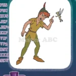 Classic Peter Pan Angry Pointing at Tinker Bell Embroidery Designs - Instant Download