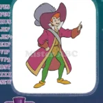 Cartoon Boy Adventurer in Pink Coat and Purple Hat Embroidery Designs - Instant Download