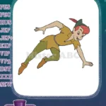 Peter Pan Flying Magical Childhood Fantasy Embroidery Designs - Instant Download