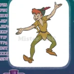 Classic Peter Pan whimsical flying boy embroidery designs - Instant Download