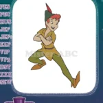 Classic Peter Pan happy boy cartoon embroidery designs - Instant Download