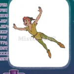 Happy Flying Peter Pan Classic Cartoon Embroidery Designs - Instant Download