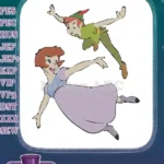 Classic Peter Pan and Wendy Flying Adventure Embroidery Designs - Instant Download
