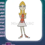 Popular Cartoon Character Candace Flynn Embroidery Designs - Instant Download