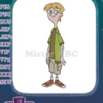 Popular Phineas and Ferb Jeremy Johnson character embroidery designs - Instant Download