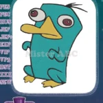 Phineas and Ferb Perry Platypus cartoon character embroidery designs - Instant Download