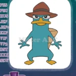 Perry the Platypus Secret Agent Embroidery Designs - Instant Download
