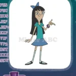 Isabella from Phineas and Ferb cartoon embroidery designs - Instant Download