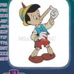 Pinocchio classic wooden puppet long nose cartoon embroidery designs - Instant Download