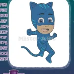 PJ Masks Catboy character blue costume superhero embroidery designs - Instant Download