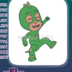 Dynamic Gekko PJ Masks Superhero Cartoon Character Embroidery Designs - Instant Download