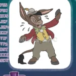 Pinocchio's Donkey Boy Transformation Kicking Panicked Embroidery Designs - Instant Download