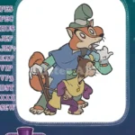 Classic Cartoon Fox and Badger Friends Embroidery Designs - Instant Download