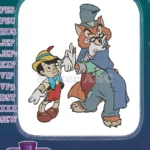 Pinocchio and Honest John Fox Character Embroidery Designs - Instant Download