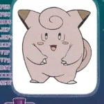 Cute pink Clefairy Pokémon character embroidery designs - Instant Download