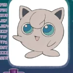 Cute Pink Jigglypuff Pokemon Anime Character Embroidery Designs - Instant Download
