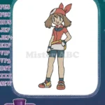 Pokemon May Anime Character Embroidery Designs for Fans - Instant Download