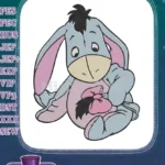 Eeyore Sitting Winnie the Pooh Character Embroidery Designs - Instant Download
